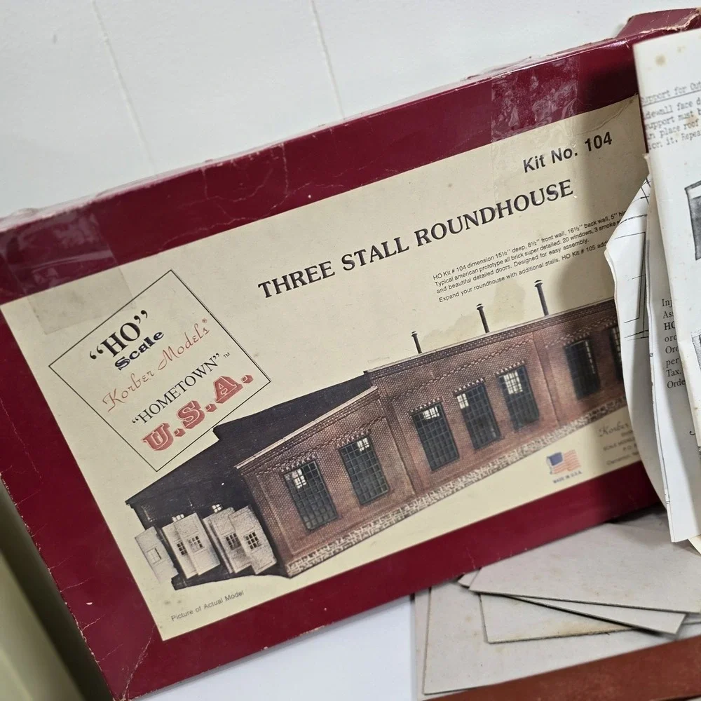 Korber Models HO Scale 3 Stall Roundhouse Kit No 104 PARTS REPAIR Incomplete Set